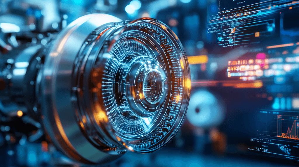 a close up of a circular object